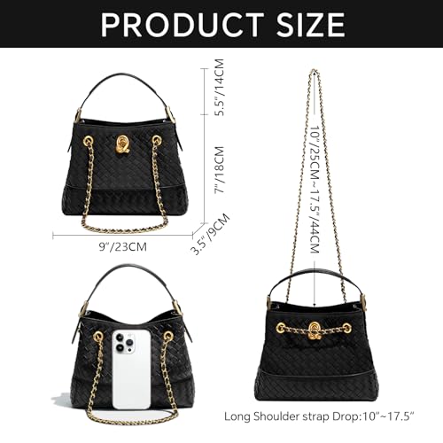 Bolsa Tote pequeña para mujer JBRUN en gamuza tejida miniatura 7