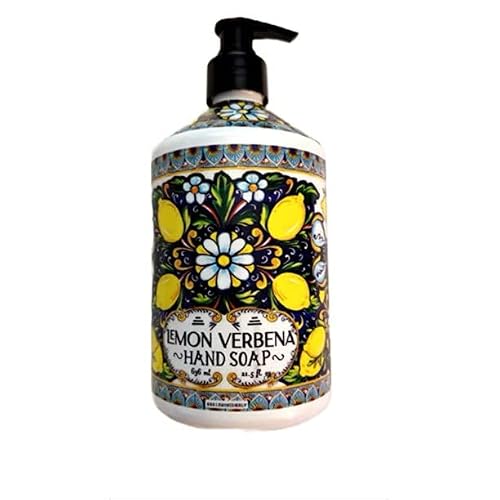 Sicilian Deruta | Hand Soap Collection | 4 X 21.5 Fl.oz Plastic Bottles | Italian Citrus | Lemon Verbena | Gardenia Lily | Coconut Lime #TOP6