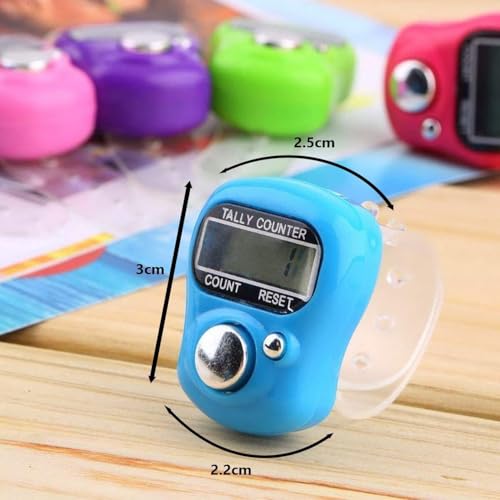 Image of Digital Finger Tally Counter with LCD Display, Adjustable Finger Strap, Count & Reset Buttons, Portable Electronic Counter for Prayer, Meditation, Chanting & Daily Counting, Pack of 1