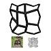 Produktbild Relaxdays 8 x Pflasterform, 9 Kammern, HBT: 4 x 42 x 42 cm, Pflastersteine streichen, Garten Trittplatten, Beton Gießform, schwarz