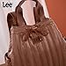 Montana West x Lee Puffer Backpack Purse for Women Quilted Travel Fashion Backpack Daypack Ladies Casual Drawstring Bag Brown LEE49-002BR