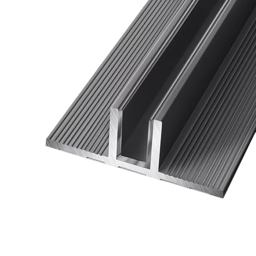 Rieles de aluminio gris de alta resistencia para perfiles de vidrio 2