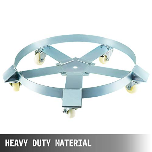 image for BestEquip 55 Gallon Drum Dolly w/ 5 Wheel, Steel Barrel Dolly 3-Pack, 