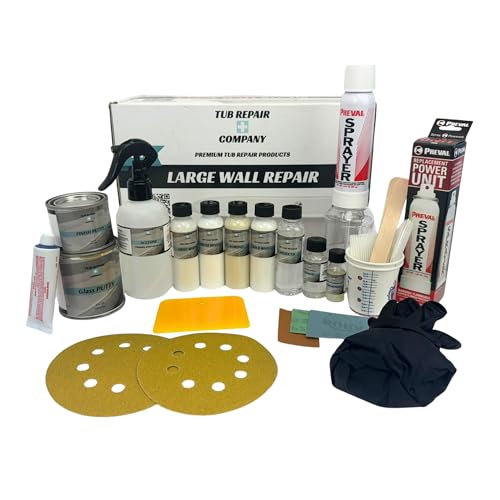 Tub Repair Kit with Color Match, Strong Fiberglass...