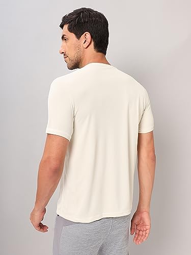 Image of TECHNOSPORT Men's Slim Fit Polyester Activewear Sports T-Shirt with Moisture-Wicking Comfort for Workout, Running & Gym