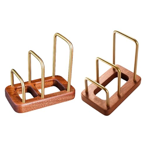Soporte para tabla de cortar con base de madera antideslizante, organizador de encimera de cocina que ahorra espacio para tablas de cortar y almacenamiento de utensilios de cocina