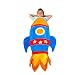 Rocket Blanket Budding Astronauts - Super Fun Design Lets Kids Climb Inside - Premium Quality Rocket Bedding in Blue - Favorite Birthday Gift Kids