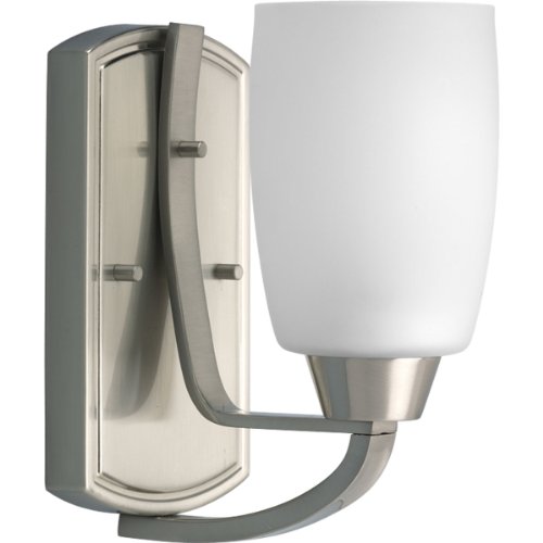 Progress Lighting P2794-09 Transitional One Bath from Appeal Collection in Chrome Finish Lighting Accessory, 4-1/2-Inch Width x 8-1/4-Inch Height, Brushed Nickel