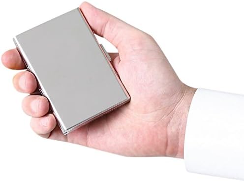 WAAO Stainless Steel Wallet Credit Card Holder | Bonus Carrying Pouches & RFID Blocking Lab Report | Metal Wallet Credit Card Protector for Men and Women