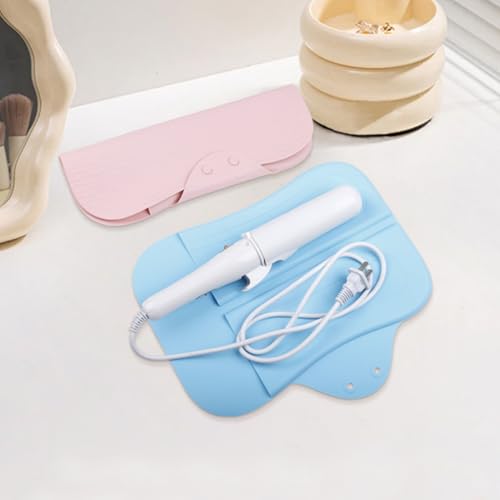 Bolsa de silicona para plancha de pelo resistente al calor miniatura 2