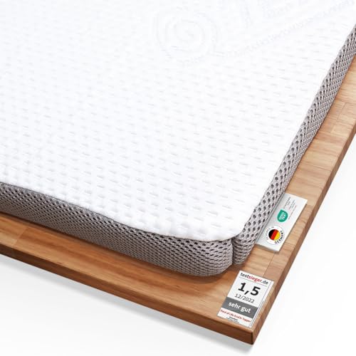 Topper 140x200cm EcoON, Testsieger 2022, Ergonomische Memory Schaum...