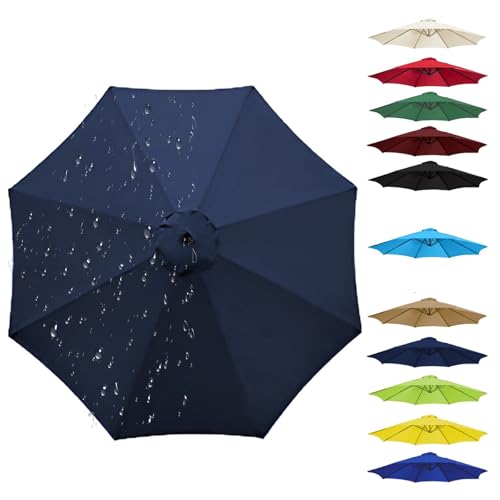 Toile de rechange pour parasol usé ou déchiré bleu marine pour réparer votre ombre extérieure
