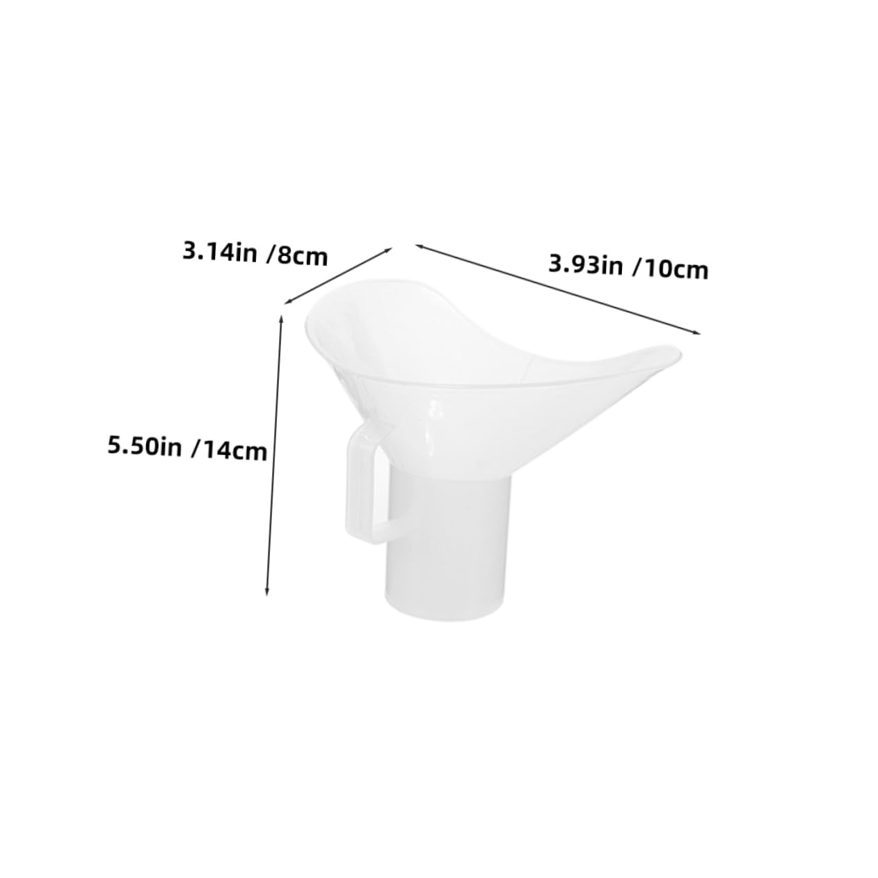 Set 4 Pezzi Bicchieri per Lavaggio degli Occhi in Plastica Bianca per Pulizia Oculare in Laboratorio