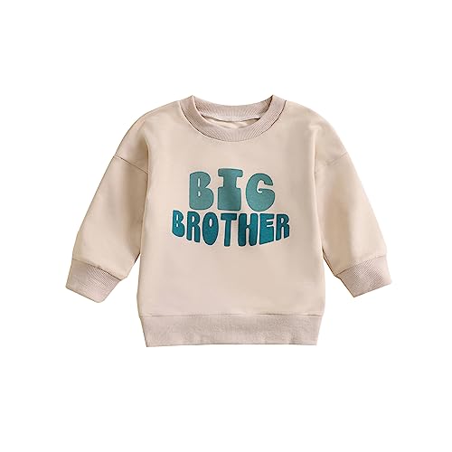 Image of Frietlebird Big Brother Little Brother Matching Outfits Toddler Baby Boy Crewneck Sweatshirt Pullover Shirt Fall Clothes