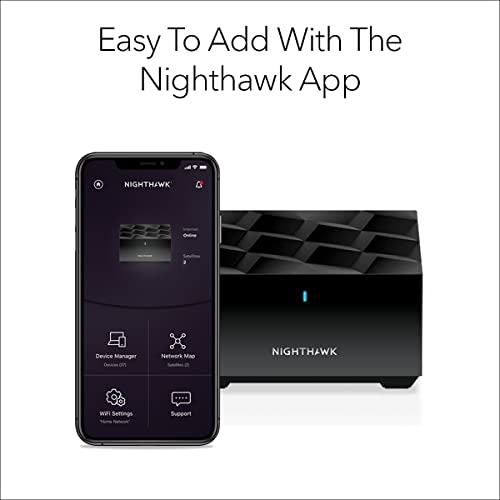Image of NETGEAR Nighthawk Dual-Band Whole Home Mesh WiFi 6 Add-on Satellite (MS70) - Works with Your Nighthawk MK72 Or MK73 System, Adds up to 1,500 sq. ft. Coverage, AX3000 (Up to 3Gbps)