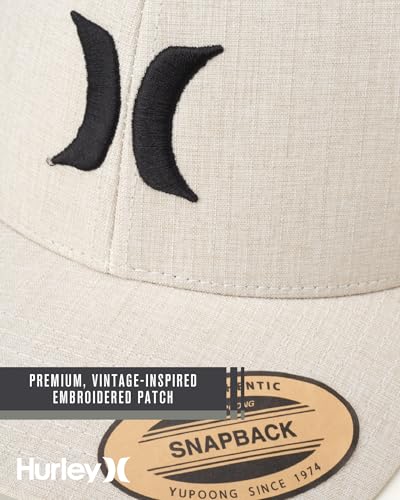 Image of Hurley Mens Cap Del Mar Mesh Panel Trucker Hat with Snap Back | Lightweight Breathable Build Stays Put for Jogging, Skating or Sports, Adds a Great Twist to Everyday Casual Style