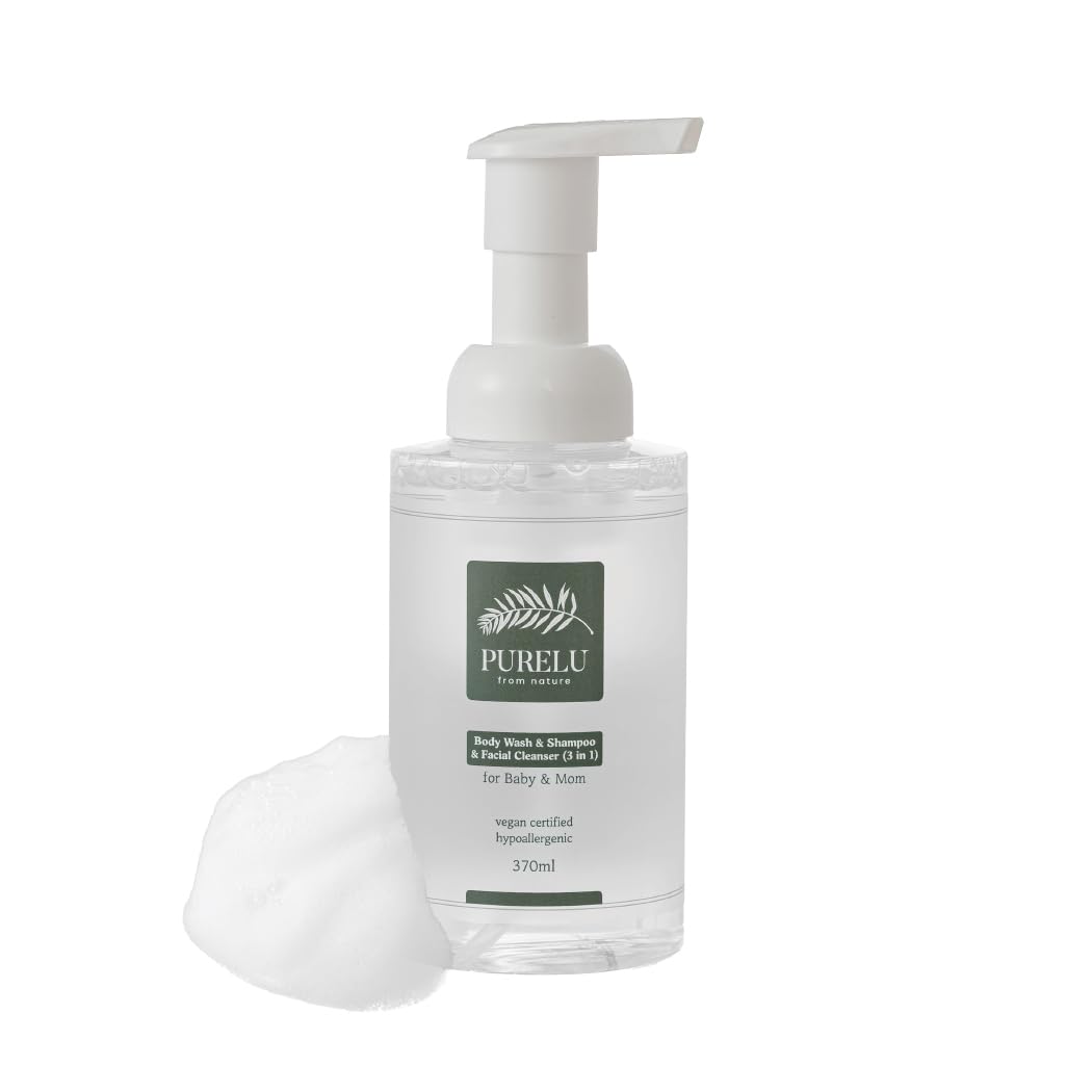PURELU Baby All in one wash (Shampoo & Bodywash & Facial Cleanser) for Baby 370ml