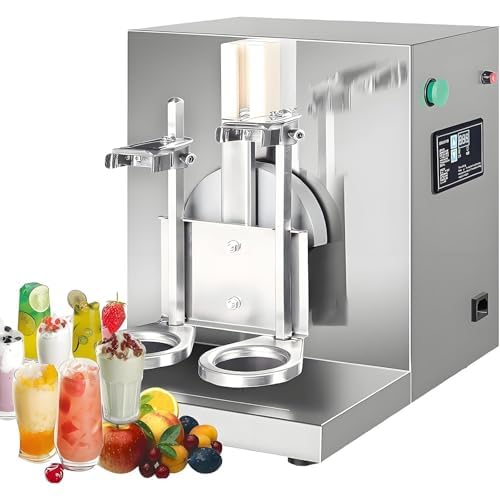 Shaker elettrico automatico per tè e cocktail, capacità 350 ml-1000 ml, con doppie tazze in acciaio inox