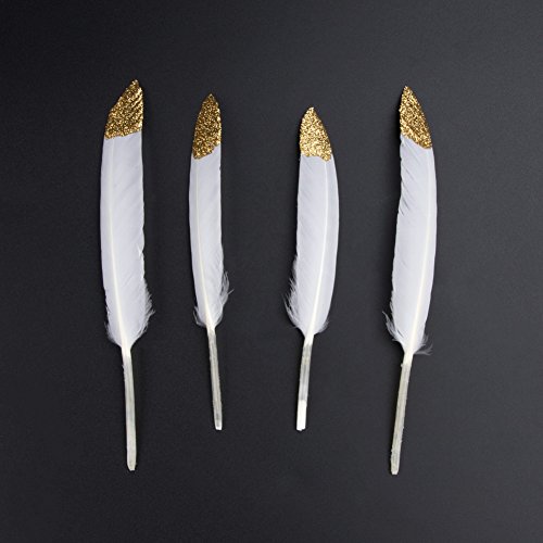 Piume Colorate, 40 Pezzi di Piume Bianche Naturali...