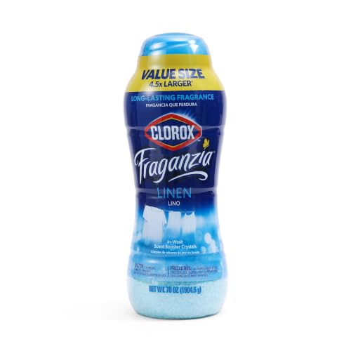 Image of Clorox Fraganzia In-Wash Scent Booster Crystals, Linen Scent, 70 Oz, 6-Pk
