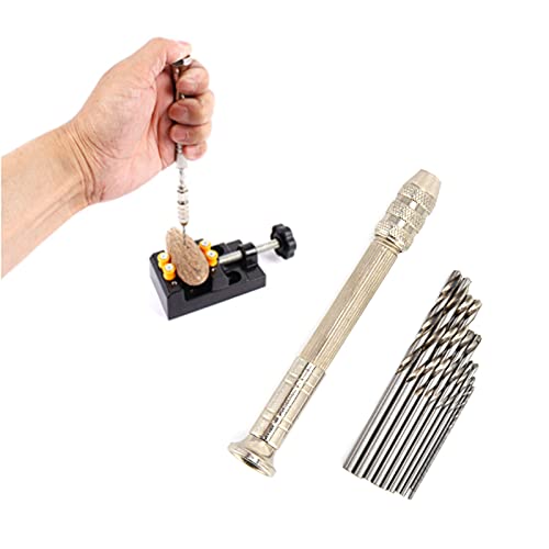 Pin Vises Pin Vise Hand Drill Bits, Mini Manual Twist Drilling Hole Puncher Accurate Walnut