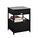 SoBuy szafka nocna z 2 szufladami stolik kawowy Czarny FRG258-SCH