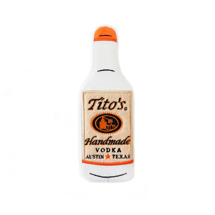 Juguete mordible para perros Tito's con diseño de botella