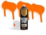 Pintura fluorescente tanto para exterior como interior Spray fluorescente color Naranja, para madera metal cartón piedra plásticos