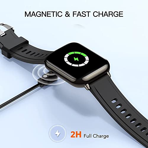 2 Pack Smart Watch Charger with 2-Pin Universal USB Data Charging Cable Magnetic Charger Compatible for Willful IP68, Black