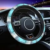 Matériau de qualité supérieure : les housses de volant de voiture sont fabriquées en néoprène, respirant, absorbant la transpiration, antidérapant et résistant à la chaleur ; texture douce pour une prise en main confortable en toutes saisons