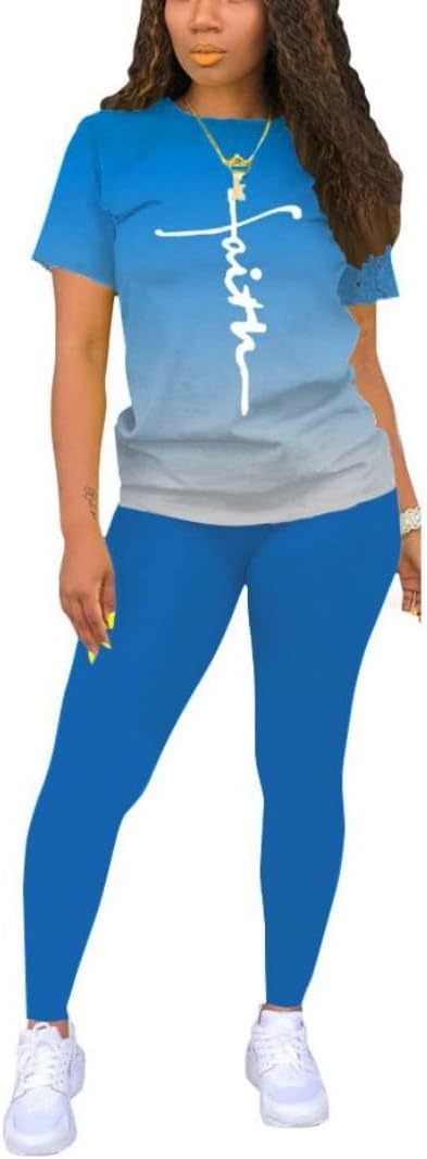 Nimsruc Biker Short Sets Women 2 Piece Outfits Summer Short Sleeve Jogger Tracksuit - Image 3