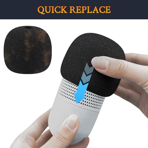 Image of SOULWIT 2Pcs Pop Filter for Razer Seiren V3 Mini - Black | Do Not Fit Seiren V3(2024 Gen3), Seiren Mini(2020 Gen1) Mircophones