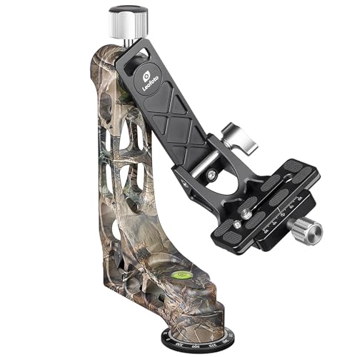 Image of Leofoto PG-1 Camo Gimbal Head for Tripod Heavy Telephoto Lenses, Professional CNC Aluminum Alloy Camera Tripod Head,Arca-Swiss Clamp and 3/8"-16 Mounting Hole, Max Load to 25kg/55.12lb (PG-1 Camo)