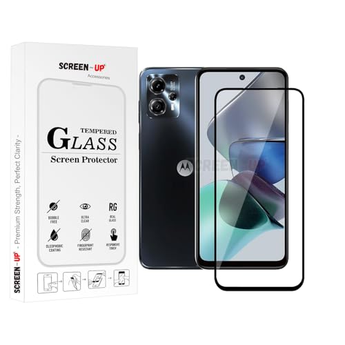 Image of ScreenUp Tempered Glass For Motorola Moto G23 - Ultra Clear, 9H Scratch Resistant, Full Coverage, Easy Install Screen Protector