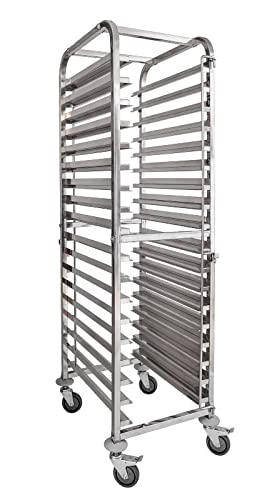 METRO Professional 2-in-1-Regalwagen GN 1/1 GSC101821, 18 Niveaus, Edelstahl, 60,5 x 46,3 x 175 cm, silber