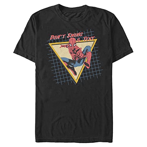 T-shirt Marvel grande taille pour homme haut noir en coton 4XL