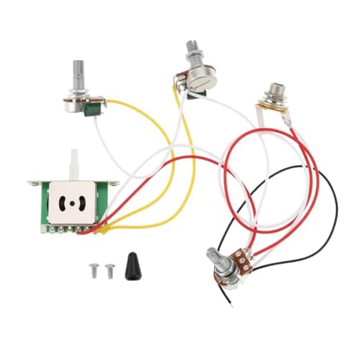 Be In Your Mind 1 juego de arnés de cableado precableado para guitarra, interruptor de palanca de 5 vías con ollas de 500 K compatible con Strat Stratocaster