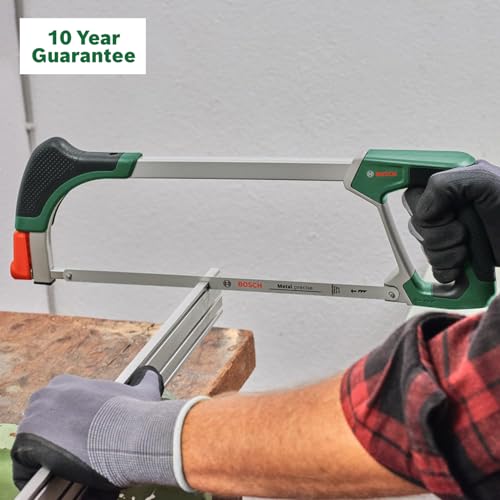 Image of BOSCH Universal Hacksaw 300mm | Bi-Metal Blade Included | Ergonomic Soft Grip | 45 /90 Blade Positioning | Durable Multi-Material Hand Saw | Hand Saw for Metal, Wood & Plastic