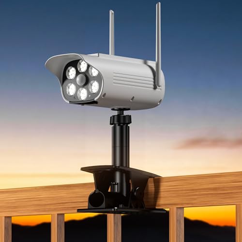 POPOSOAP ソーラー防犯ライト 模擬カメラ クリップ式 人感センサー付き 66LED 360° 回転 壁穴開け不要 屋外用 ソーラー防犯カメラ 駐車場/ガ