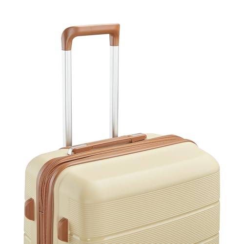Lightweight Luggage Set for Stress-Free Travel, Durable Expandable Suitcases (14in, 20in, 24in, 28in) in Apricot Cream3