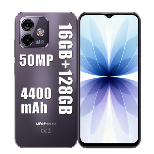 Smartphone 16GB+128GB, 50MP+8MP Telefono Cellulare, Octa Core 6.52' HD 4G Dual SIM Cellulari, Android Cellulari e Smartphone 4400mah Face ID/OTG/Fingerprin/GPS/ 3.5mm Jack Viola