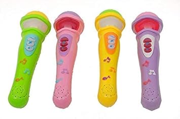 DSES Musical Microphone with Lights and Sound Toy for Kids (Color as per Stock) Mike Toy Pack of One (1)