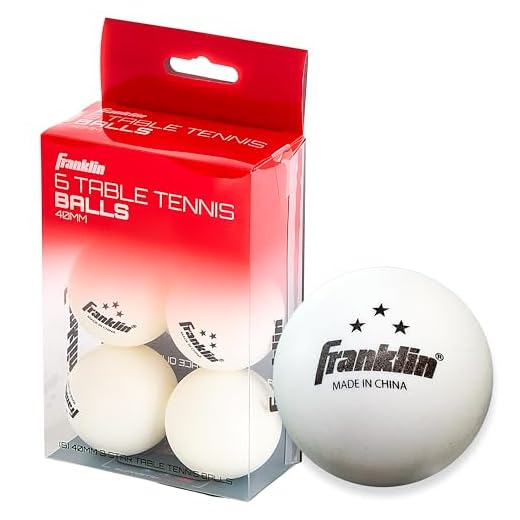 Franklin Sports Ping Pong Balls - 3 Star Official Size + Weight 40mm Table Tennis Balls - Three Star Professional Ping Pong Balls - Durable High Performance Balls - White - 6 Pack