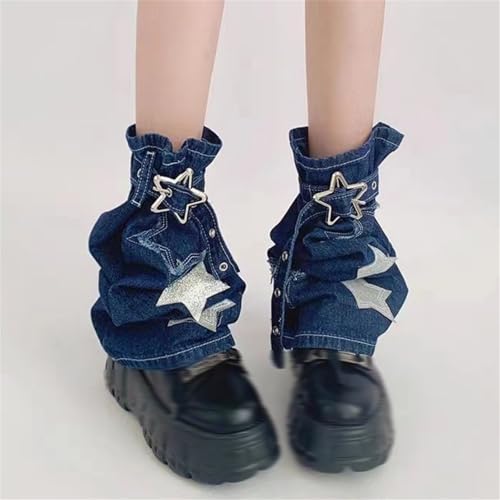 Image of Sup-Coente Gothic Flare Leg Warmers for Women Punk Goth Steampunk Y2k Emo Grunge