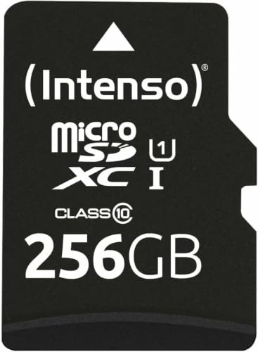 Intenso Premium microSDXC 256GB Class 10 UHS-I Speicherkarte inkl. SD-Adapter (bis zu 90 MB/s) schwarz