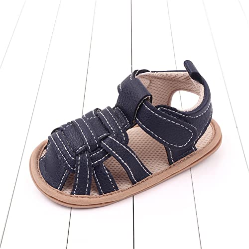 Summer Children Toddler Shoes Boys and Girls Sandals Flat Bottom Lightweight Hollow Upper Toddler Walking Shoes Size 24