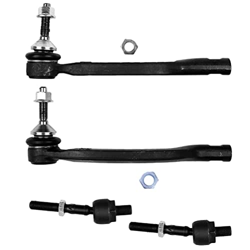 ECCPP 4pcs Front Inner Tie Rod End Front Left Outer Tie Rod