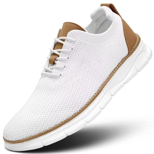 Image of Men's Mesh Sneakers Oxfords Lace-Up Lightweight Casual Walking Shoes Driving Shoes