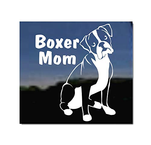 NickerSticker Calcomanía de vinilo para ventana de perro Boxer Mom