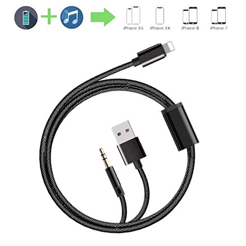 [Upgraded ] Cable to Charge and Play Music Simultaneously in Car or at